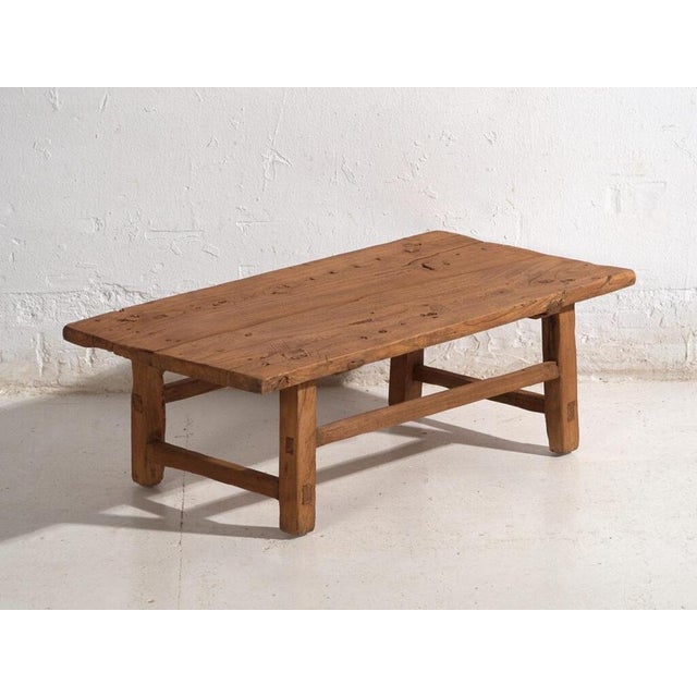 Antique Low Table in Elm, 1900 For Sale - Image 11 of 11