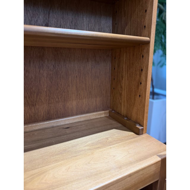 Pair of Custom Solid Cherry Mid-Century Style Hutches / Bookcases by f.w. Lindeman For Sale - Image 6 of 9