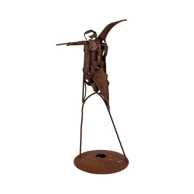 Abstract Agnese Udinotti Mid Century Patinated Steel Sculpture For Sale - Image 3 of 6
