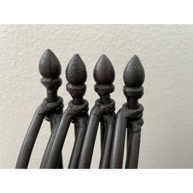 Metal Vintage Large Wrought Iron Plate and Artwork Table Easels - Set of 4 For Sale - Image 7 of 12