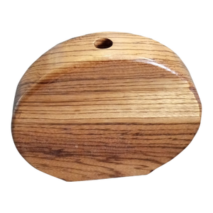 Signed 1970s Mid-Century Modern Bob Coburn Granbury Tx Handcrafted Tiger Oak Wood Vase