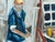 Contemporary Late 20th C. Contemporary - Original Oil on Board - American, Modern Interior Portrait - In the Studio For Sale - Image 3 of 6