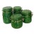 Andrea by Sadek Green Vintage Kitchen Storage Jars - Set of 4 For Sale