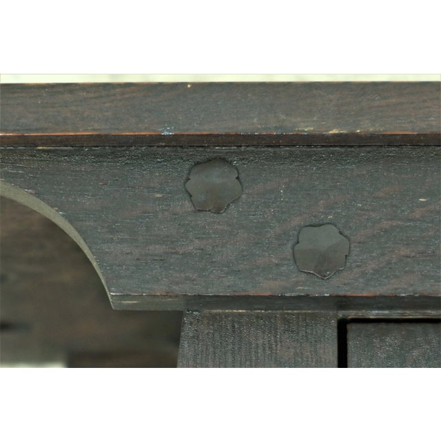 Antique Arts & Crafts Mission Oak Smoking Cabinet For Sale - Image 12 of 13