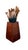 This handsome vintage hand-carved mahogany wood paint brush holder, stands 6.25” high X 3.5” wide and deep. The center...