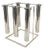 Custom Made Modernist Chromed Metal 6-Light Candelabra For Sale