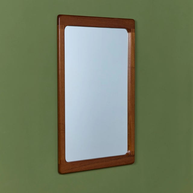 Pedersen & Hansen Pedersen and Hansen Teak Wall Mirror For Sale - Image 4 of 9