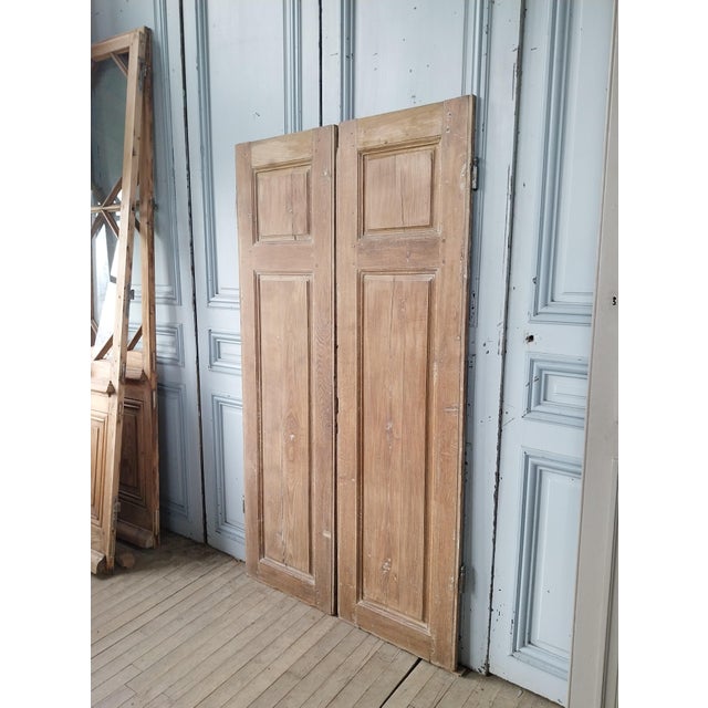 Tan Antique Wooden Shutters, 1700s, Set of 2 For Sale - Image 8 of 10