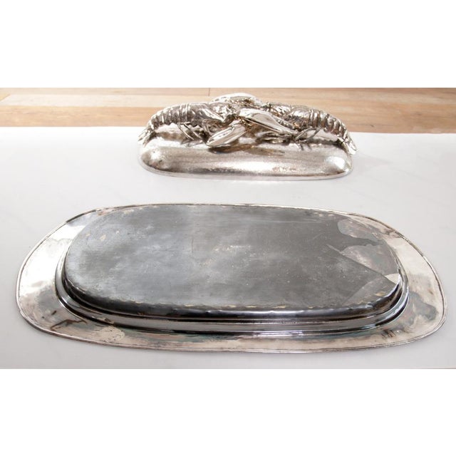 Metal King Size Lobsters Dish in Silver-Plating by Franco Lapini, 1970s For Sale - Image 7 of 18