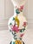 English Vintage Floral Ceramic Table Lamp, White Hand-Painted Flower Motif, Traditional Cottage Style, 29” Tall, Decorative Accent Lamp For Sale - Image 3 of 10