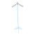 Vintage Brass Garment Stand With Ornate White-Painted Metal Base, 77” For Sale