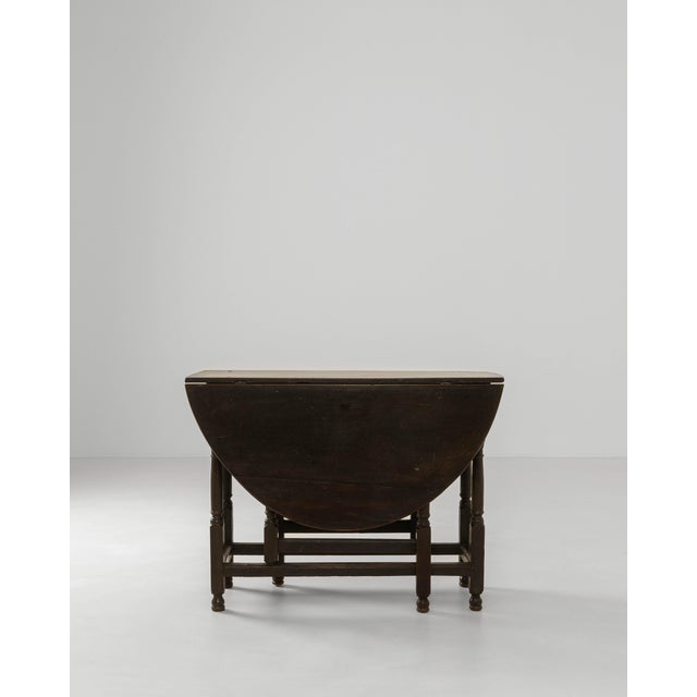 1880s French Ellipse Wooden Gateleg Table In Original Patina For Sale - Image 16 of 18