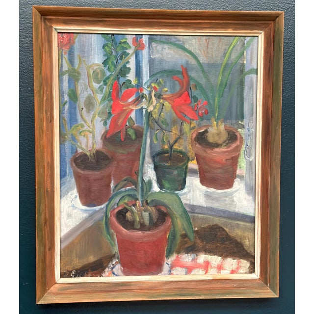 R. Eriksson, Plant Pots, 1960s, Oil on Panel, Framed For Sale - Image 16 of 16