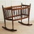 Wood Historic Oak Cradle with Turned Rungs For Sale - Image 7 of 10