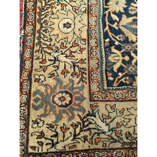 Antique Persian Ziegler Mahal Sultanabad Rug, Hand-Knotted Wool, Geometric Pattern, Navy & Ivory, 9x12 For Sale - Image 15 of 16