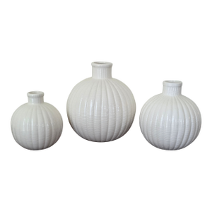 1960's Tiffany & Co Trio of Melon Form Vases