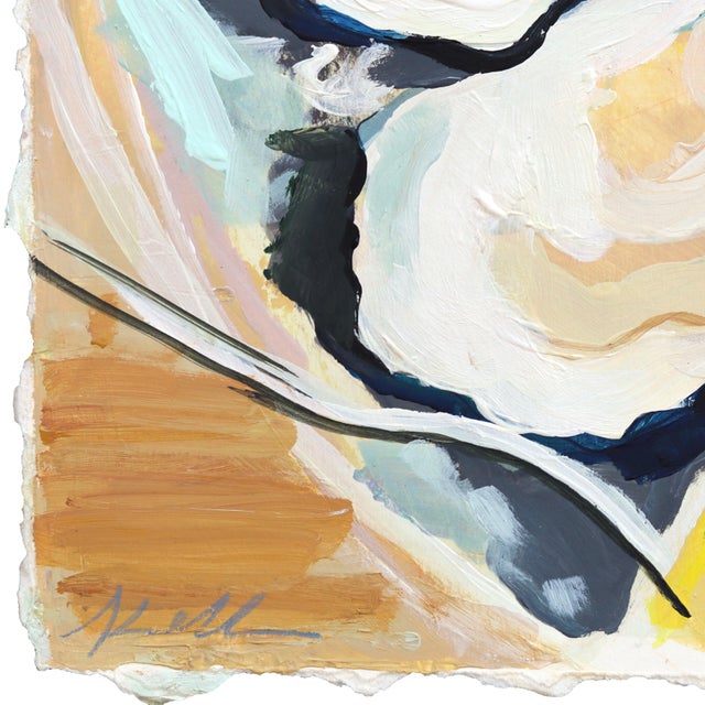 Oysters for One - Seafood Still Life Mixed Media Painting on Paper Original Artwork by Kellie Newsome For Sale - Image 4 of 6