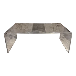 Mid-Century Modern Lucite Waterfall Coffee Table, After Charles Hollis Jones