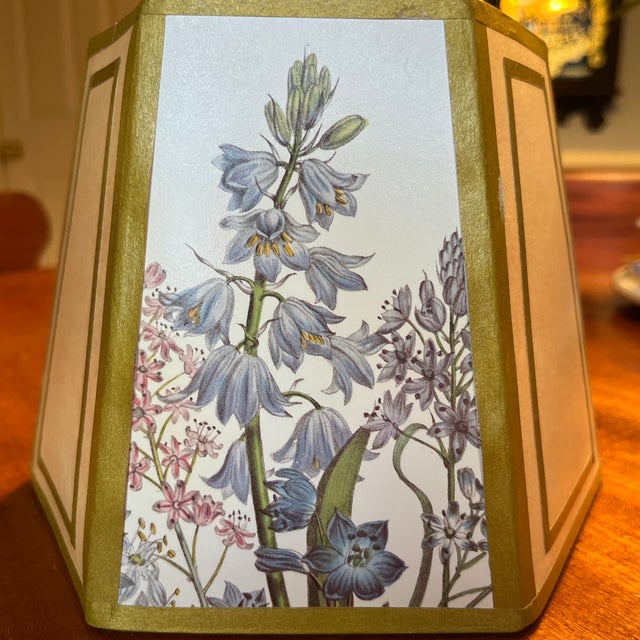 Vintage Botanical Hexagon Lamp Shade For Sale - Image 9 of 12