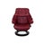 Reno Leather Recliner in Red with Footstool and Manual Function by Stressless, Set of 2 For Sale - Image 11 of 17
