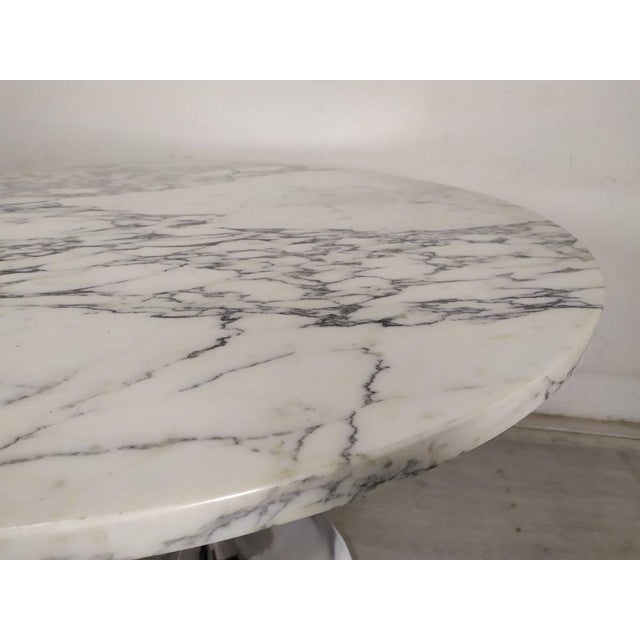 Vintage Carrara Marble Tulip Table, 1970s For Sale - Image 12 of 18