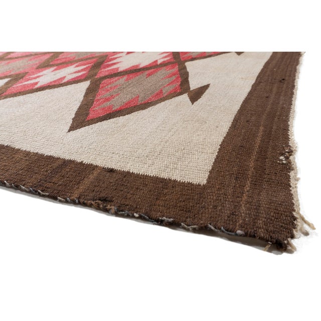 Native American Vintage Circa 1950 Navajo Style Rug 3ft 5in X 6ft 10in For Sale - Image 3 of 8