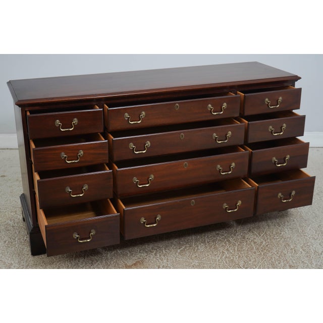 Chippendale Link Taylor Heirloom Mahogany Long Dresser For Sale - Image 3 of 18