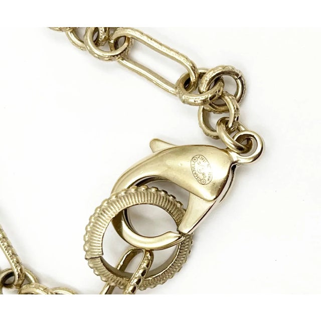 Early 21st Century Chanel Gold CC Red Bead Chain Necklace For Sale - Image 5 of 5