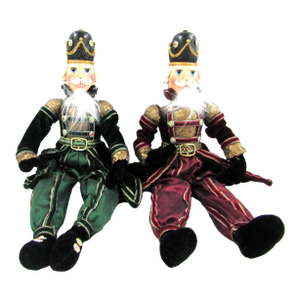 1990s Two Katherine's Collection Nutcracker Shelf Sitter Dolls Christmas Castle Theme