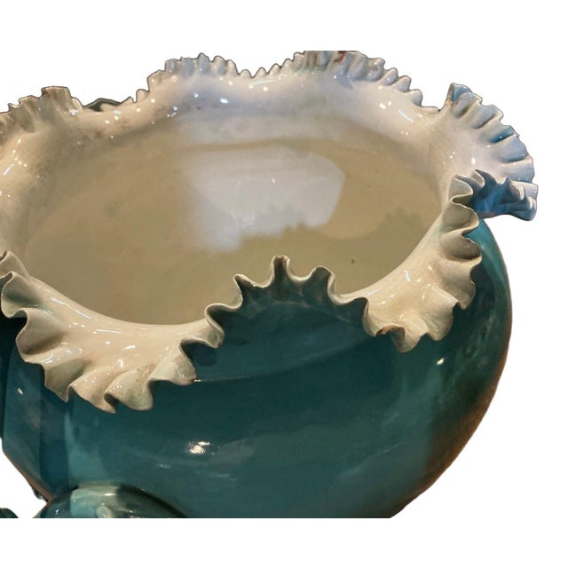 Large Majolica Jardiniere Circa 1900 For Sale - Image 6 of 12