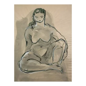 1960s Neil Meitzler Mid Century Female Nude Painting