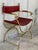 1960s 1960s Italian Hollywood Regency Chrome and Leather Savonarola Director's Chairs For Sale - Image 5 of 13