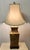 Gold Porcelain Painted Chinoiserie Lamp With Pagoda Shade 1950s For Sale - Image 9 of 10