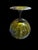 Glass Avocado Green Empoli Optic Italian Glass Stemmed Bowl Vase For Sale - Image 7 of 7