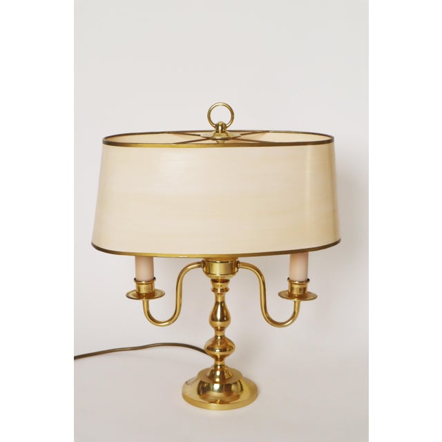 Hollywood Regency Table Lamp in the style of French Bouillotte, 1980s For Sale - Image 4 of 14