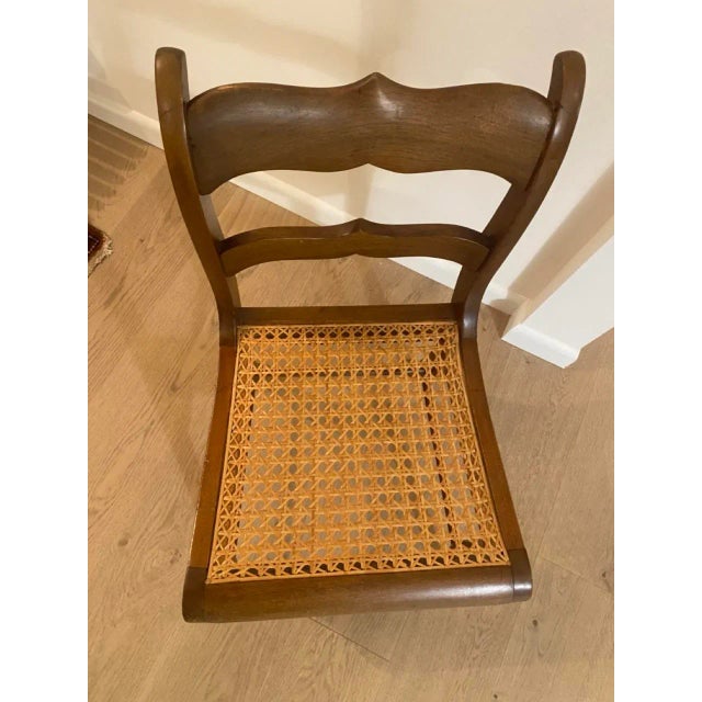 Early 20th Century Caned Seating Occasional Chair For Sale - Image 4 of 5
