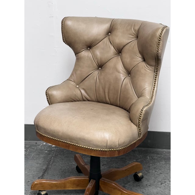Century Furniture Camden Leather Office Chair For Sale In San Francisco - Image 6 of 12