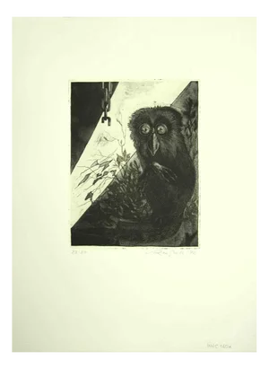 Leo Guida, The Owl, 1972, Etching