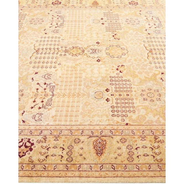 Solo Rugs Mogul, One-of-a-Kind Hand-Knotted Area Rug in Ivory, 6' 1" x 8' 10" For Sale - Image 4 of 8