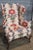Queen Anne Mid 20th Century Kittinger Colonial Williamsburg Mahogany Wing Chair Cw 44 Schumacher Fabric For Sale - Image 3 of 10