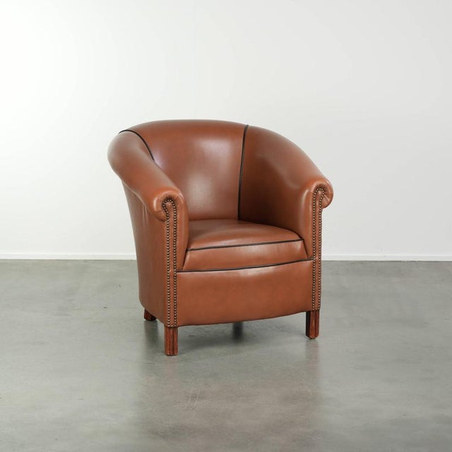 English Cowhide Club Armchair For Sale - Image 13 of 13