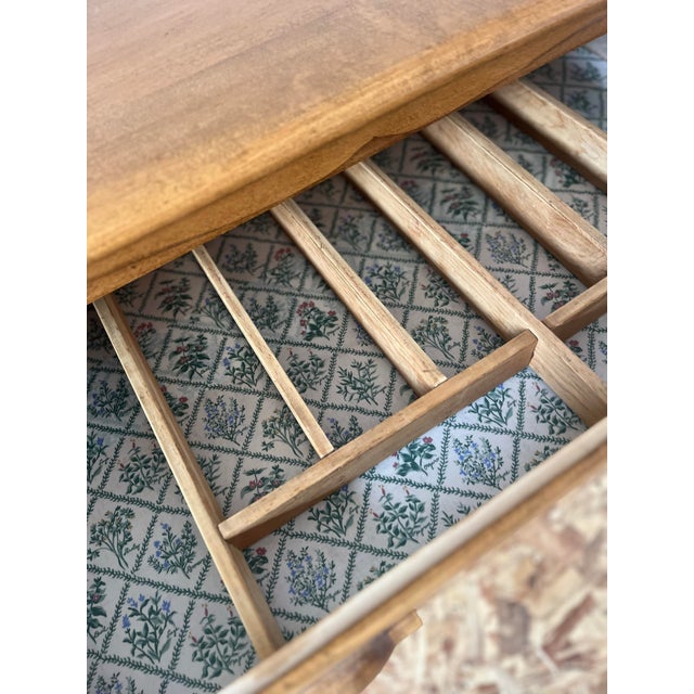 Vintage Maple Drop Leaf-Sideboard Credenza Bar For Sale - Image 4 of 13