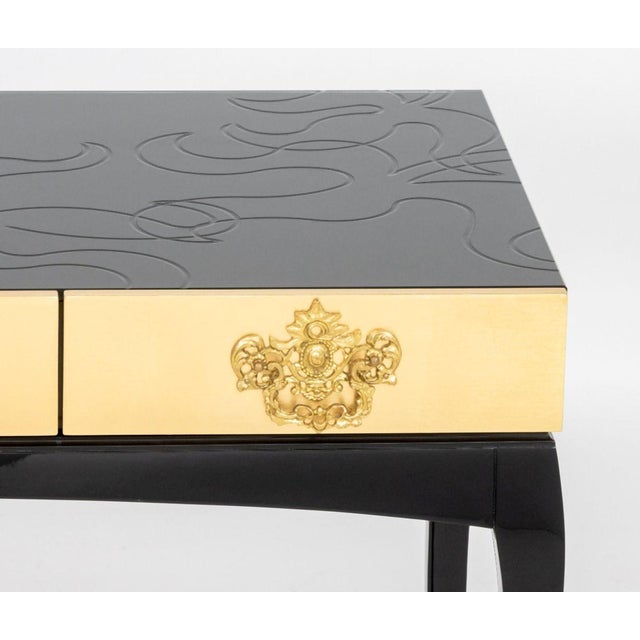 Early 21st Century Boca Do Lobo Black Lacquer Console Table For Sale - Image 5 of 10