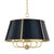 Metal Mark D. Sikes 6 Light Cambridge Chandelier, Aged Brass & Darkest Blue For Sale - Image 7 of 7
