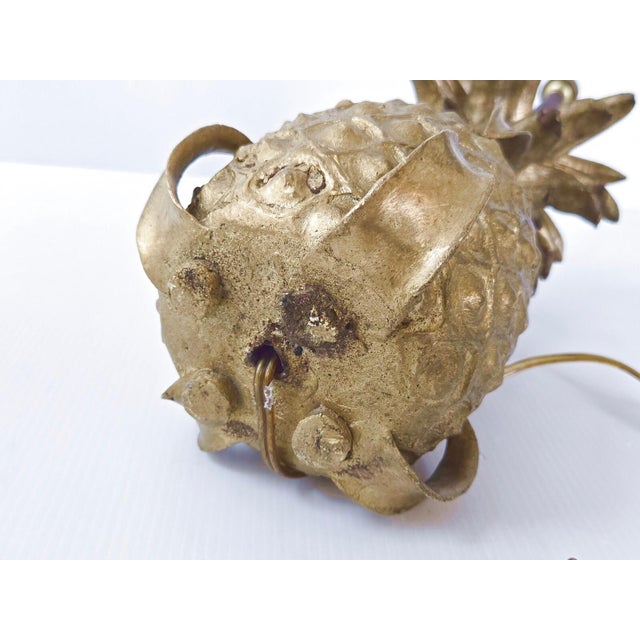 Vintage Pineapple Table Lamp in Gilded Bronze from Maison Jansen, 1970s For Sale - Image 10 of 13