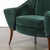 Wood Art Deco Scroll Form Lounge Chair W/ Walnut Supports in Viridian Velvet Mohair For Sale - Image 7 of 18