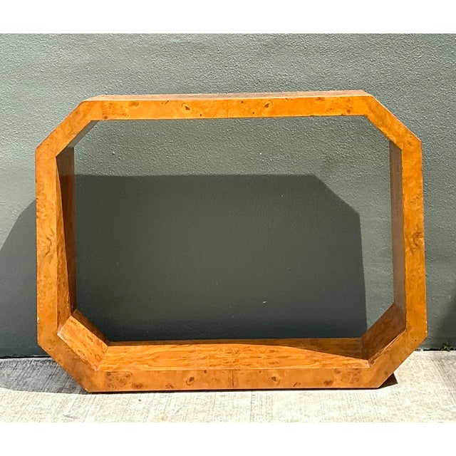 Brown Vintage Burl Wood Console Table For Sale - Image 8 of 13