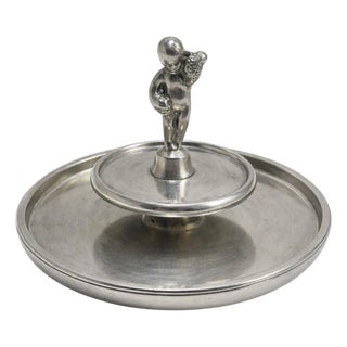 Swedish Pewter Tazza Dishes by Edvin Ollers, 1928, Set of 2 For Sale