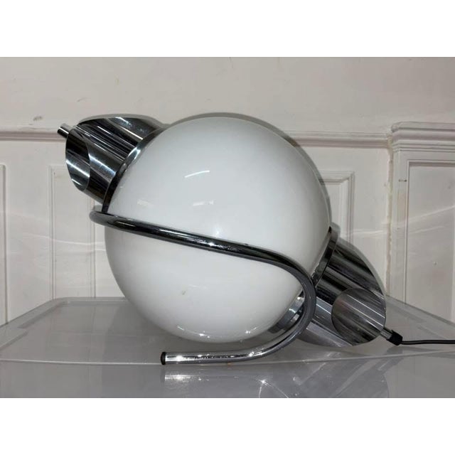 Ivory Vintage Table Lamp in Glass, 1970 For Sale - Image 8 of 10