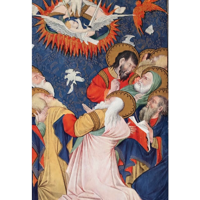 The Pentecost. From the Rohan Hours. Beautiful emotion laden depiction of this scene. Brilliant heliogravure print from...